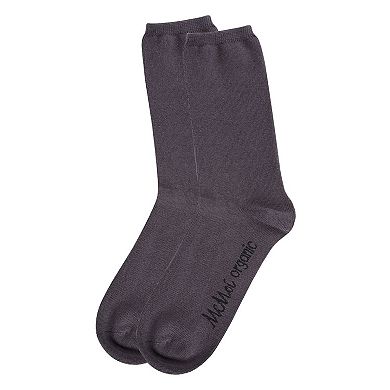 Women's Organic Cotton Basic Flat Knit Crew Sock