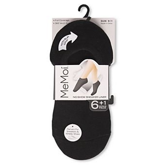 Women's 7 Pair Pack Cotton Blend No Show Sneaker Liners