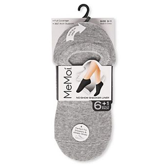 Women's 7 Pair Pack Cotton Blend No Show Sneaker Liners