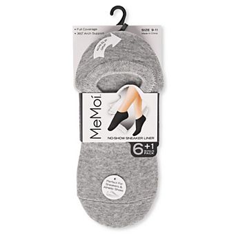 Women's 7 Pair Pack Cotton Blend No Show Sneaker Liners