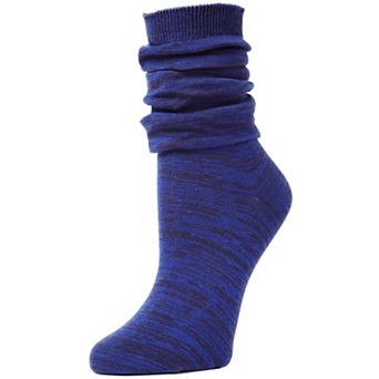 Joli Jeweltone Scrunched Cotton Blend Crew Socks