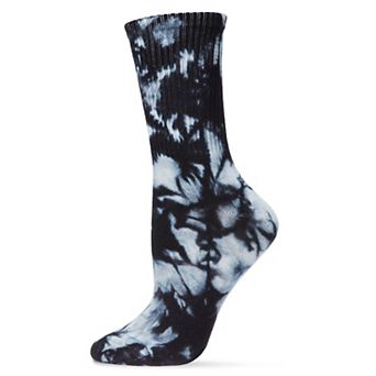 Women's Tie Dye Athletic Rib Cotton Blend Crew Sock