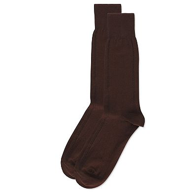 Men's Flat Knit Cotton Blend Socks With Side Lines