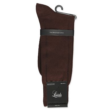 Men's Flat Knit Cotton Blend Socks With Side Lines