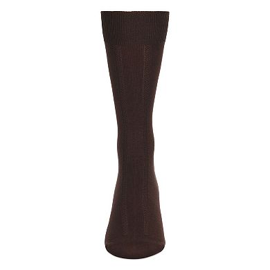 Men's Flat Knit Cotton Blend Socks With Side Lines