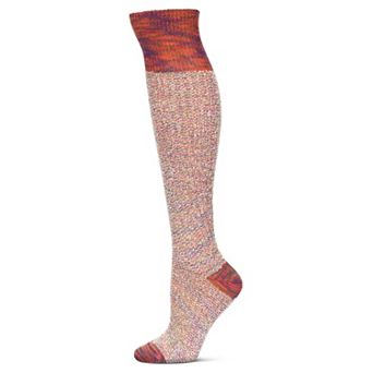 Women's Fuzzy Mixed Threads Cotton Blend Knee High Sock