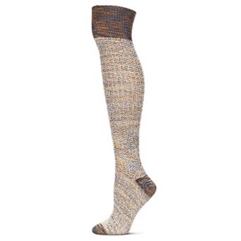 Women's Fuzzy Mixed Threads Cotton Blend Knee High Sock