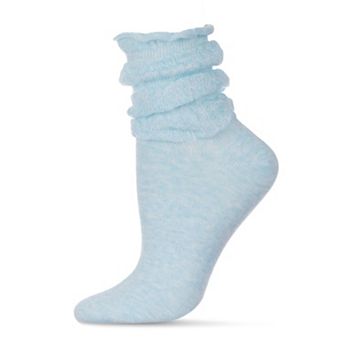 Subtle Slouch Cotton Blend Roll Cuff Ankle Socks
