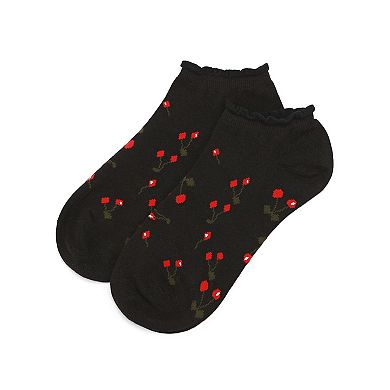 Cherry Blossom Cotton Blend Low-Cut Running Socks