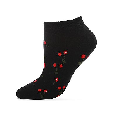Cherry Blossom Cotton Blend Low-Cut Running Socks