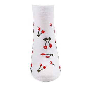 Cherry Blossom Cotton Blend Low-Cut Running Socks