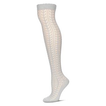 Pointelle Over The Knee Cotton Blend Warm Socks