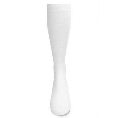 2 Pair Solid Cotton Blend Graduated Compression Socks