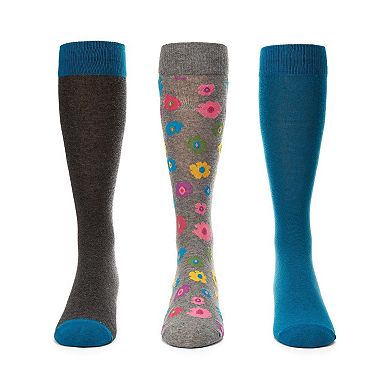 Flower Power Cotton Blend Crew Sock 3 Pack