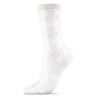 Women's Polka Dot Sheer Crew Socks