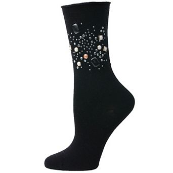 Treasure Bejeweled Cotton Blend Crew Sock