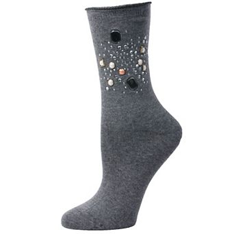 Treasure Bejeweled Cotton Blend Crew Sock