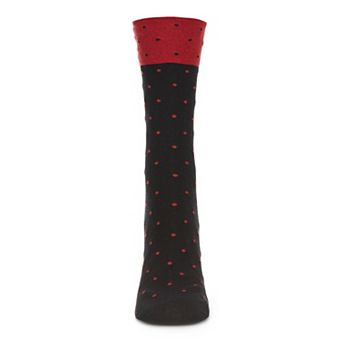 Contrast Dot Cotton Blend Ankle Socks