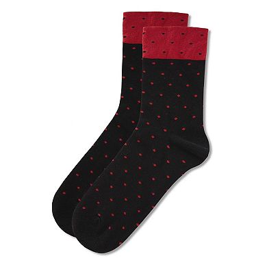 Contrast Dot Cotton Blend Ankle Socks
