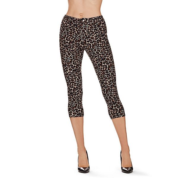 Leopardito Capri Leopard Cotton Blend Leggings