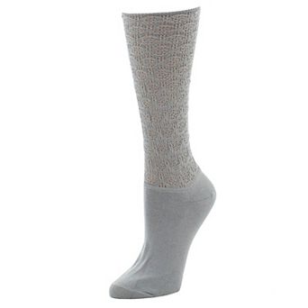 Natori Circular Knit Cotton Blend Crew Socks