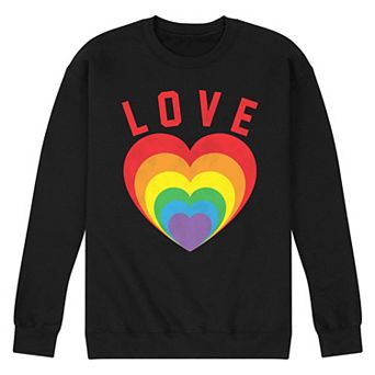 Men's Love Hearts Fleece Sweatshirt