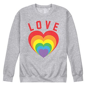 Men's Love Hearts Fleece Sweatshirt