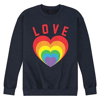 Men's Love Hearts Fleece Sweatshirt