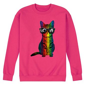 Men's Love Cat Fleece Sweatshirt