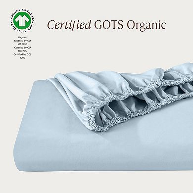 100% Organic Cotton Percale Fitted Sheet