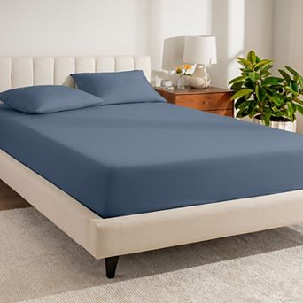 Bare Home 100% Organic Cotton Percale Fitted Sheet