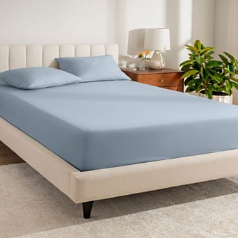 Bare Home 100% Organic Cotton Percale Fitted Sheet