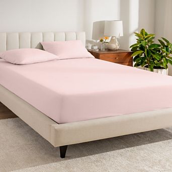 Bare Home 100% Organic Cotton Percale Fitted Sheet