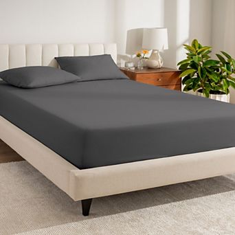 Bare Home 100% Organic Cotton Percale Fitted Sheet