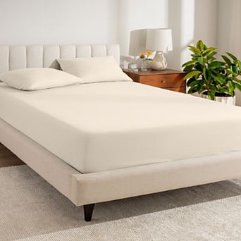 Bare Home 100% Organic Cotton Percale Fitted Sheet