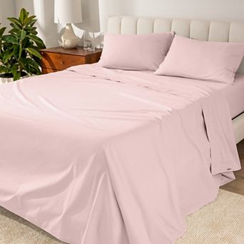 Bare Home 100% Organic Cotton Percale Sheet Set