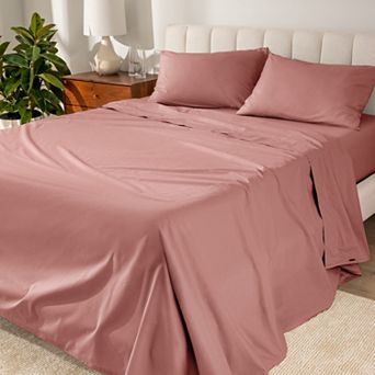 Bare Home 100% Organic Cotton Percale Sheet Set