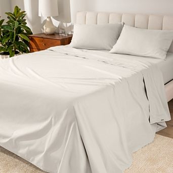 Bare Home 100% Organic Cotton Percale Sheet Set