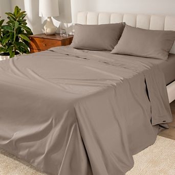 Bare Home 100% Organic Cotton Percale Sheet Set