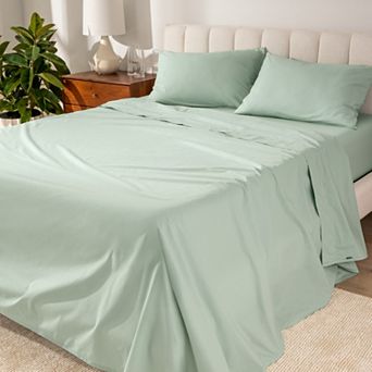 Bare Home 100% Organic Cotton Percale Sheet Set