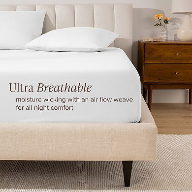 Bare Home 100% Organic Cotton Percale Fitted Sheet