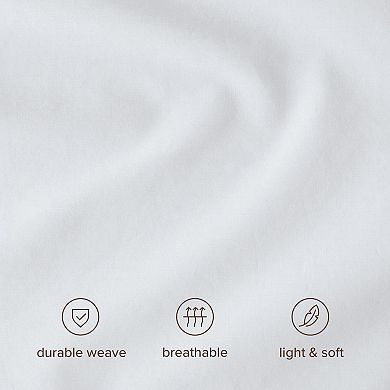 Bare Home 100% Organic Cotton Percale Fitted Sheet