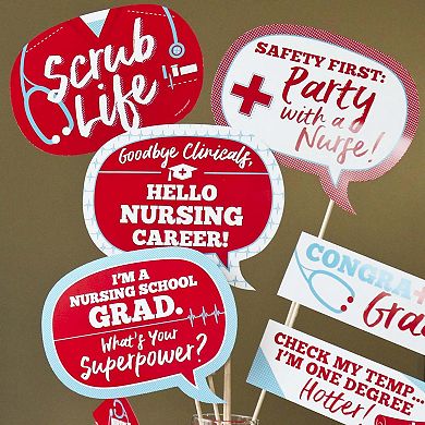 Big Dot Of Happiness Funny Nurse Graduation Medical Nursing Grad Photo Booth Props 10 Pc