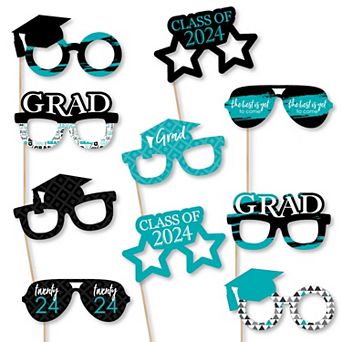 Big Dot Of Happiness Teal Grad Glasses Best Is Yet To Come 2026 Party Photo Booth Props 10 ct