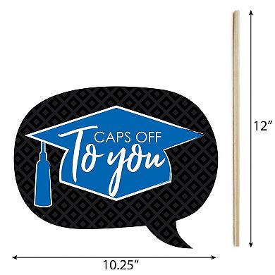 Big Dot Of Happiness Funny Blue Grad Best Is Yet To Come - Graduation Photo Booth Props 10 Pc