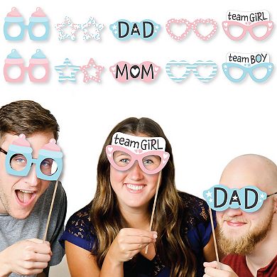 Big Dot Of Happiness Baby Gender Reveal Glasses - Cardstock Party Photo ...