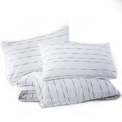 Cotton Woven Pintuck Duvet Cover Set 3pcs