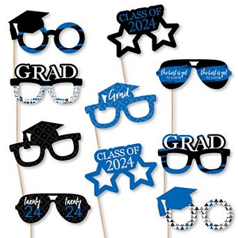Big Dot Of Happiness Blue Grad Glasses Best Is Yet To Come 2026 Party Photo Booth Props 10 ct