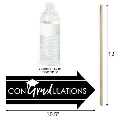 Big Dot Of Happiness Funny Black & White Grad Best Is Yet To Come Photo Booth Props 10 Pc