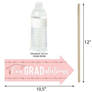 Big Dot Of Happiness Funny Rose Gold Grad - Graduation Party Photo Booth Props Kit - 10 Piece